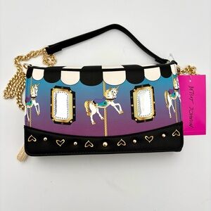 🎠 Betsey Johnson Spin Me Carousel Wallet on Chain – NWT Unicorn Crossbody